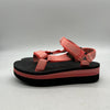 TevaFlatform Universal Women's Orange Black Hook & Loop Strappy Sandals Size 8